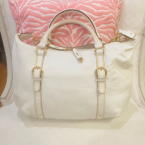 N16-ANTONIO MELANI Off-White Leather Purse - Picture 2 of 12